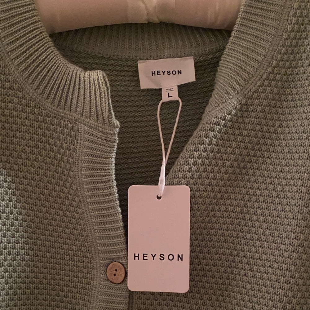 Sage Heyson Waffle Knit Pullover with Buttons - Picture 2 of 10
